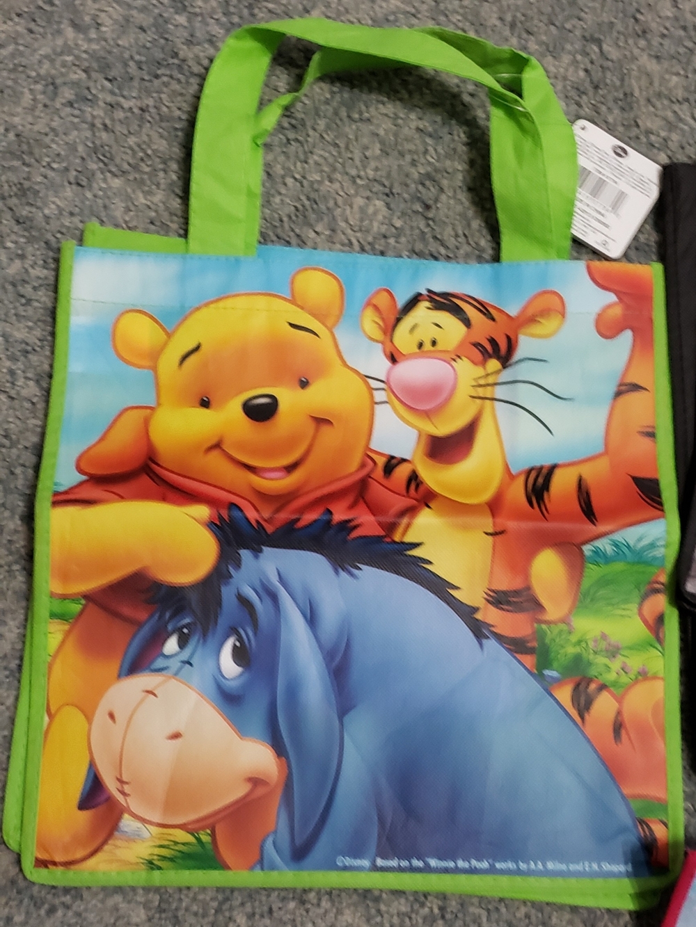 NWT-Disney Winnie the Pooh Character Tote Bag - Green & Blue